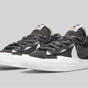 Nike x sacai Blazer Low 'Iron Grey' - Men's Size 11 / EU 45 (DD1877-002)